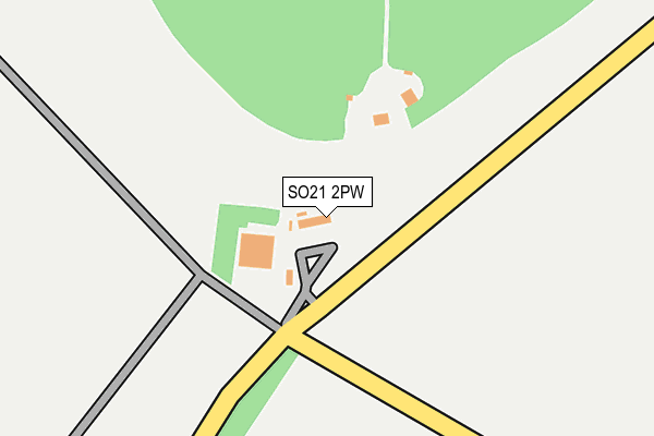 SO21 2PW map - OS OpenMap – Local (Ordnance Survey) SO21 2PW map - OS OpenMap – Local (Ordnance Survey)