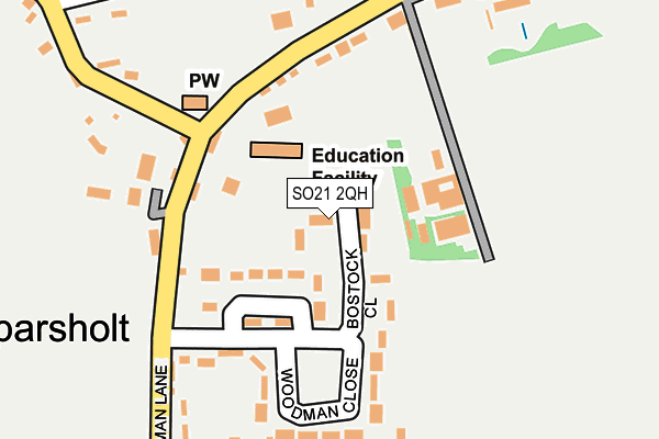 SO21 2QH map - OS OpenMap – Local (Ordnance Survey) SO21 2QH map - OS OpenMap – Local (Ordnance Survey)