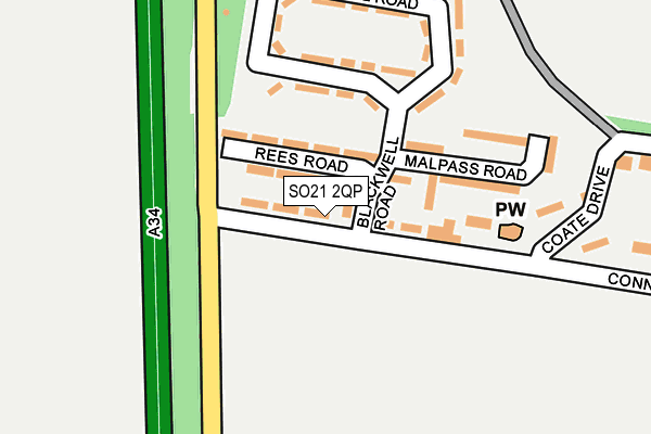 SO21 2QP map - OS OpenMap – Local (Ordnance Survey) SO21 2QP map - OS OpenMap – Local (Ordnance Survey)