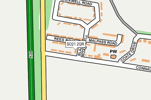 SO21 2QR map - OS OpenMap – Local (Ordnance Survey) SO21 2QR map - OS OpenMap – Local (Ordnance Survey)