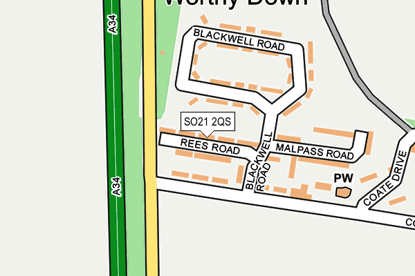 SO21 2QS map - OS OpenMap – Local (Ordnance Survey) SO21 2QS map - OS OpenMap – Local (Ordnance Survey)