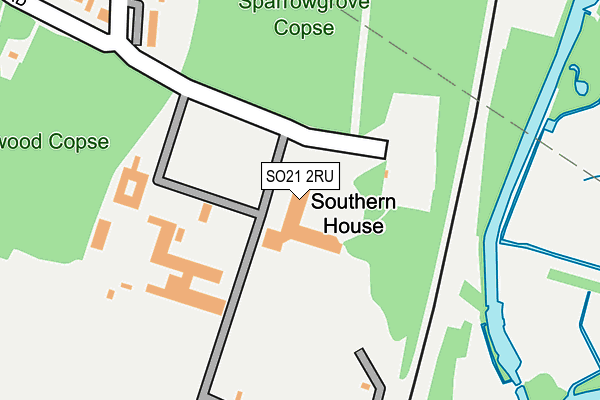 SO21 2RU map - OS OpenMap – Local (Ordnance Survey) SO21 2RU map - OS OpenMap – Local (Ordnance Survey)