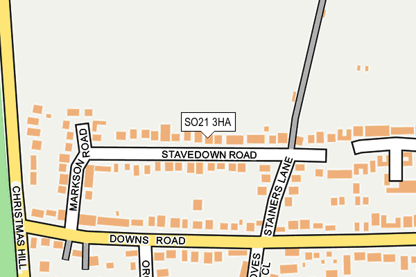 SO21 3HA map - OS OpenMap – Local (Ordnance Survey) SO21 3HA map - OS OpenMap – Local (Ordnance Survey)