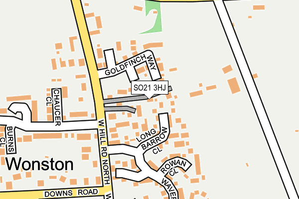 SO21 3HJ map - OS OpenMap – Local (Ordnance Survey) SO21 3HJ map - OS OpenMap – Local (Ordnance Survey)