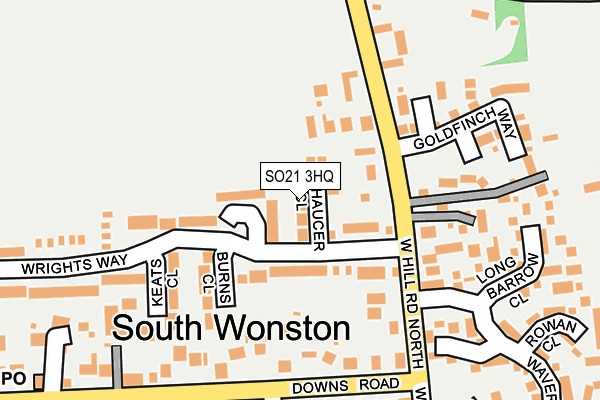 SO21 3HQ map - OS OpenMap – Local (Ordnance Survey) SO21 3HQ map - OS OpenMap – Local (Ordnance Survey)