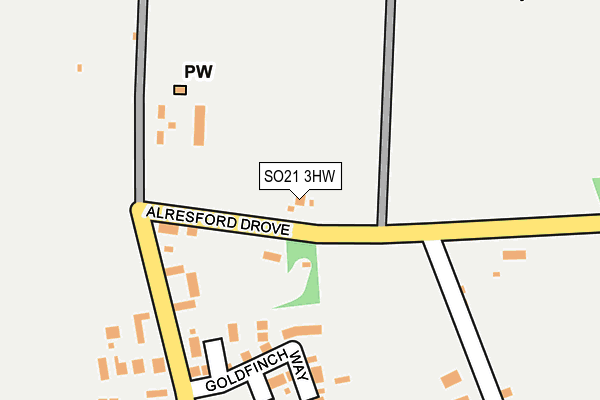 SO21 3HW map - OS OpenMap – Local (Ordnance Survey) SO21 3HW map - OS OpenMap – Local (Ordnance Survey)