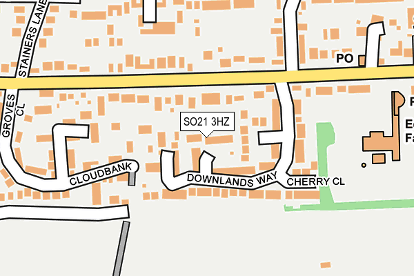 SO21 3HZ map - OS OpenMap – Local (Ordnance Survey) SO21 3HZ map - OS OpenMap – Local (Ordnance Survey)