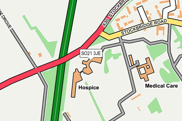 SO21 3JE map - OS OpenMap – Local (Ordnance Survey) SO21 3JE map - OS OpenMap – Local (Ordnance Survey)