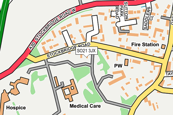 SO21 3JX map - OS OpenMap – Local (Ordnance Survey) SO21 3JX map - OS OpenMap – Local (Ordnance Survey)