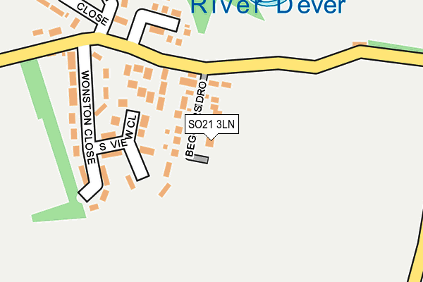 SO21 3LN map - OS OpenMap – Local (Ordnance Survey) SO21 3LN map - OS OpenMap – Local (Ordnance Survey)