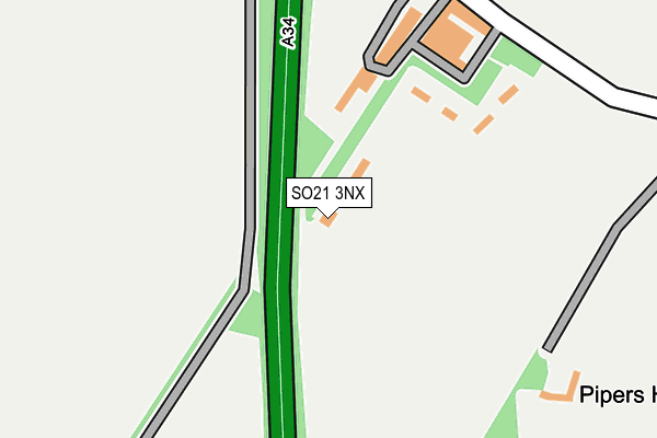 SO21 3NX map - OS OpenMap – Local (Ordnance Survey) SO21 3NX map - OS OpenMap – Local (Ordnance Survey)