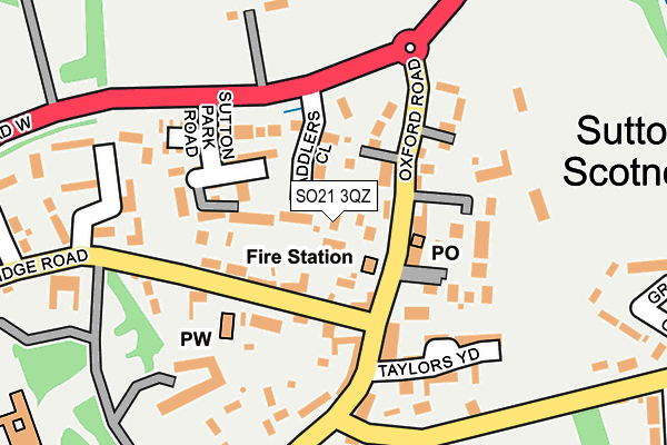 SO21 3QZ map - OS OpenMap – Local (Ordnance Survey) SO21 3QZ map - OS OpenMap – Local (Ordnance Survey)