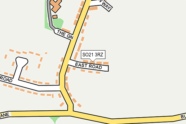 SO21 3RZ map - OS OpenMap – Local (Ordnance Survey) SO21 3RZ map - OS OpenMap – Local (Ordnance Survey)