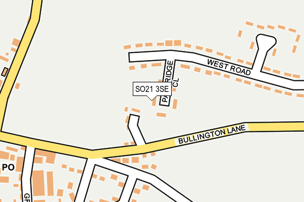 SO21 3SE map - OS OpenMap – Local (Ordnance Survey) SO21 3SE map - OS OpenMap – Local (Ordnance Survey)