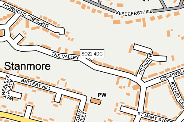SO22 4DG map - OS OpenMap – Local (Ordnance Survey) SO22 4DG map - OS OpenMap – Local (Ordnance Survey)