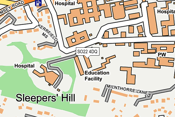 SO22 4DQ map - OS OpenMap – Local (Ordnance Survey) SO22 4DQ map - OS OpenMap – Local (Ordnance Survey)