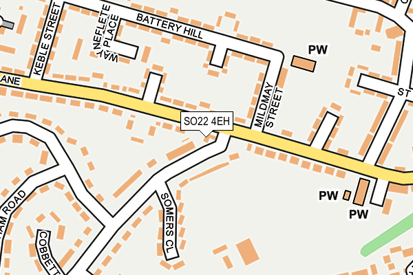 SO22 4EH map - OS OpenMap – Local (Ordnance Survey) SO22 4EH map - OS OpenMap – Local (Ordnance Survey)
