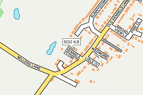 SO22 4LB map - OS OpenMap – Local (Ordnance Survey) SO22 4LB map - OS OpenMap – Local (Ordnance Survey)