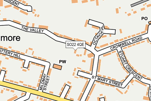 SO22 4QE map - OS OpenMap – Local (Ordnance Survey) SO22 4QE map - OS OpenMap – Local (Ordnance Survey)