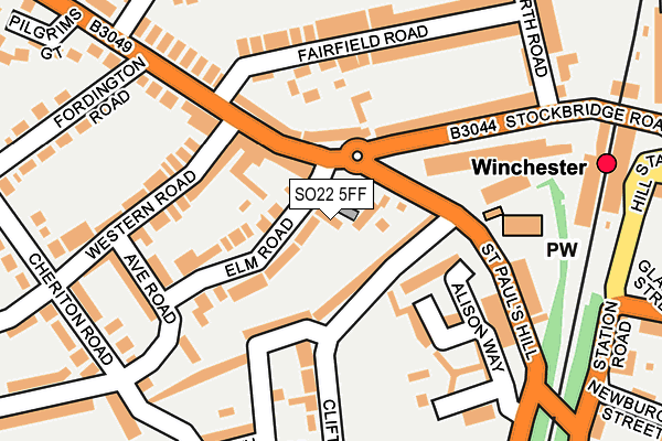 SO22 5FF map - OS OpenMap – Local (Ordnance Survey) SO22 5FF map - OS OpenMap – Local (Ordnance Survey)