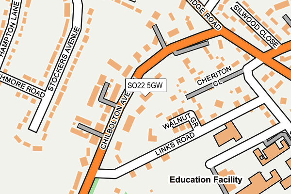 SO22 5GW map - OS OpenMap – Local (Ordnance Survey) SO22 5GW map - OS OpenMap – Local (Ordnance Survey)