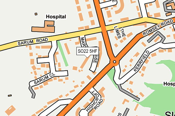SO22 5HF map - OS OpenMap – Local (Ordnance Survey) SO22 5HF map - OS OpenMap – Local (Ordnance Survey)
