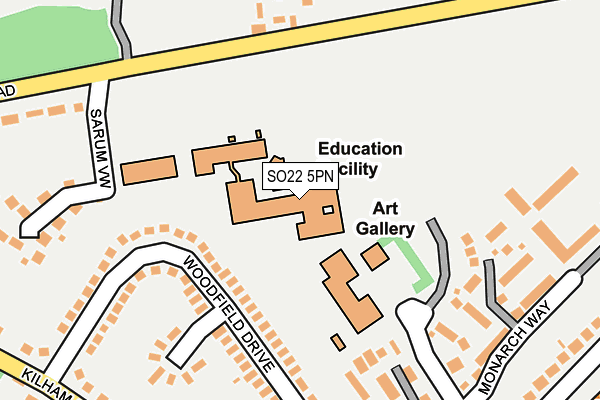 SO22 5PN map - OS OpenMap – Local (Ordnance Survey) SO22 5PN map - OS OpenMap – Local (Ordnance Survey)
