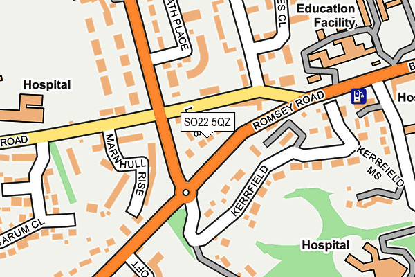 SO22 5QZ map - OS OpenMap – Local (Ordnance Survey) SO22 5QZ map - OS OpenMap – Local (Ordnance Survey)