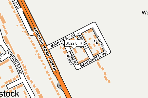 SO22 6FR map - OS OpenMap – Local (Ordnance Survey) SO22 6FR map - OS OpenMap – Local (Ordnance Survey)