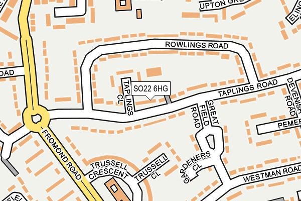 SO22 6HG map - OS OpenMap – Local (Ordnance Survey) SO22 6HG map - OS OpenMap – Local (Ordnance Survey)