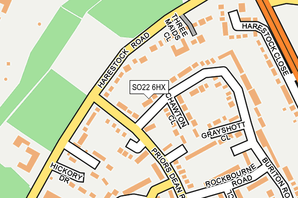 SO22 6HX map - OS OpenMap – Local (Ordnance Survey) SO22 6HX map - OS OpenMap – Local (Ordnance Survey)