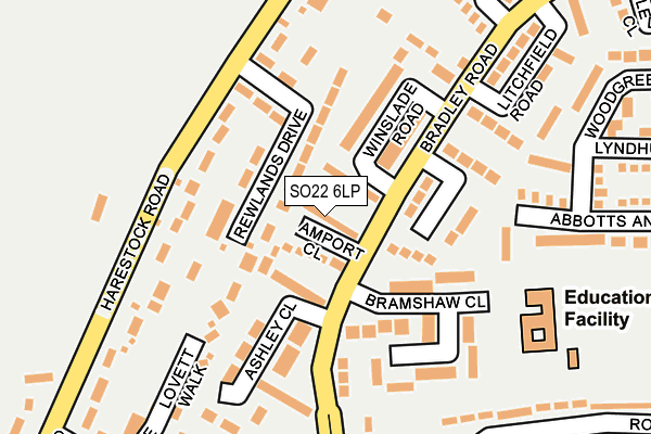 SO22 6LP map - OS OpenMap – Local (Ordnance Survey) SO22 6LP map - OS OpenMap – Local (Ordnance Survey)