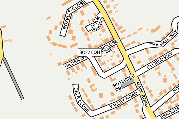 SO22 6QH map - OS OpenMap – Local (Ordnance Survey)