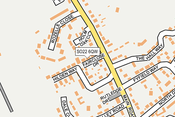SO22 6QW map - OS OpenMap – Local (Ordnance Survey)