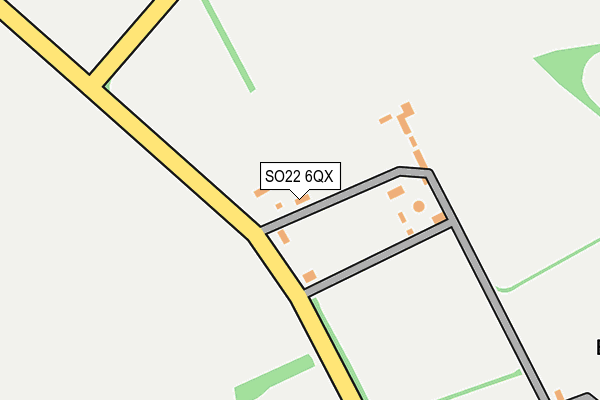 SO22 6QX map - OS OpenMap – Local (Ordnance Survey) SO22 6QX map - OS OpenMap – Local (Ordnance Survey)