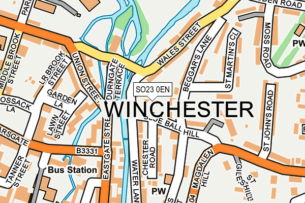 SO23 0EN map - OS OpenMap – Local (Ordnance Survey) SO23 0EN map - OS OpenMap – Local (Ordnance Survey)