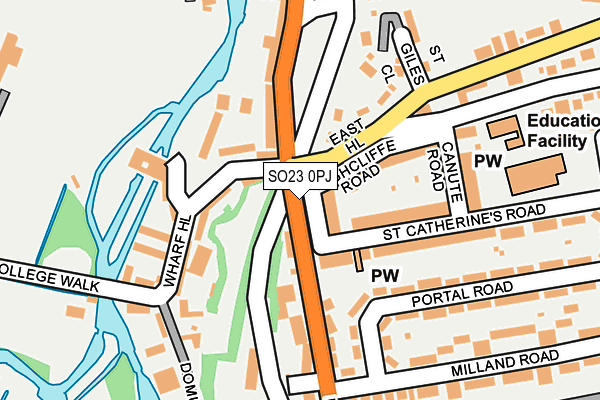 SO23 0PJ map - OS OpenMap – Local (Ordnance Survey) SO23 0PJ map - OS OpenMap – Local (Ordnance Survey)