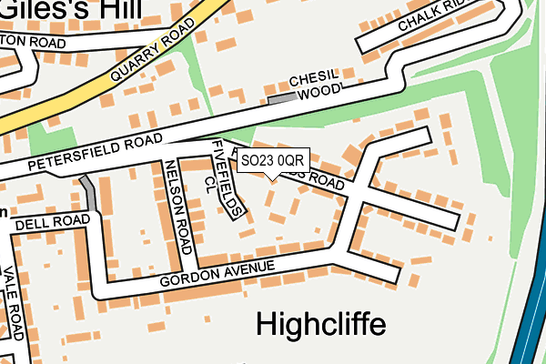 SO23 0QR map - OS OpenMap – Local (Ordnance Survey) SO23 0QR map - OS OpenMap – Local (Ordnance Survey)