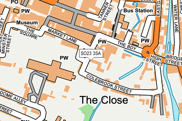 SO23 3SA map - OS OpenMap – Local (Ordnance Survey) SO23 3SA map - OS OpenMap – Local (Ordnance Survey)