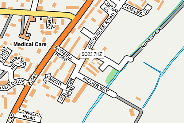 SO23 7HZ map - OS OpenMap – Local (Ordnance Survey) SO23 7HZ map - OS OpenMap – Local (Ordnance Survey)