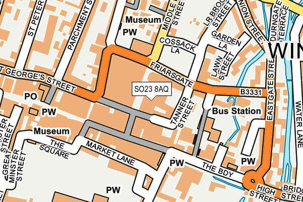SO23 8AQ map - OS OpenMap – Local (Ordnance Survey) SO23 8AQ map - OS OpenMap – Local (Ordnance Survey)