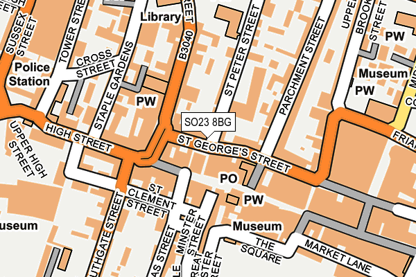 SO23 8BG map - OS OpenMap – Local (Ordnance Survey) SO23 8BG map - OS OpenMap – Local (Ordnance Survey)