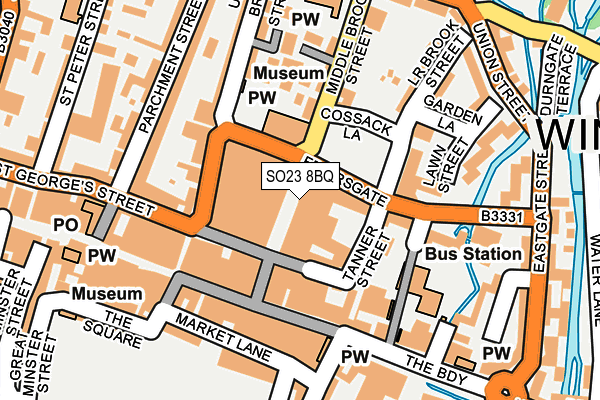 SO23 8BQ map - OS OpenMap – Local (Ordnance Survey) SO23 8BQ map - OS OpenMap – Local (Ordnance Survey)