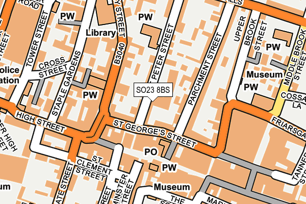 SO23 8BS map - OS OpenMap – Local (Ordnance Survey) SO23 8BS map - OS OpenMap – Local (Ordnance Survey)