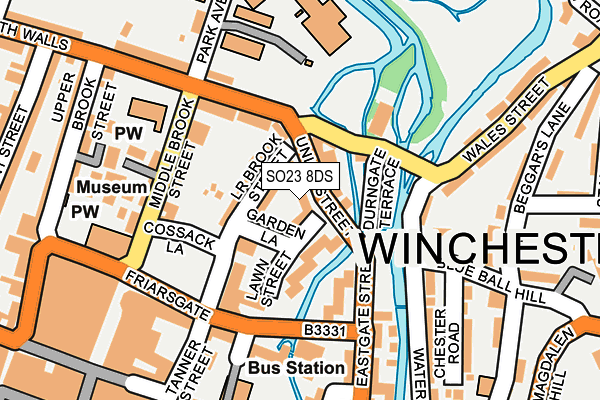 SO23 8DS map - OS OpenMap – Local (Ordnance Survey) SO23 8DS map - OS OpenMap – Local (Ordnance Survey)