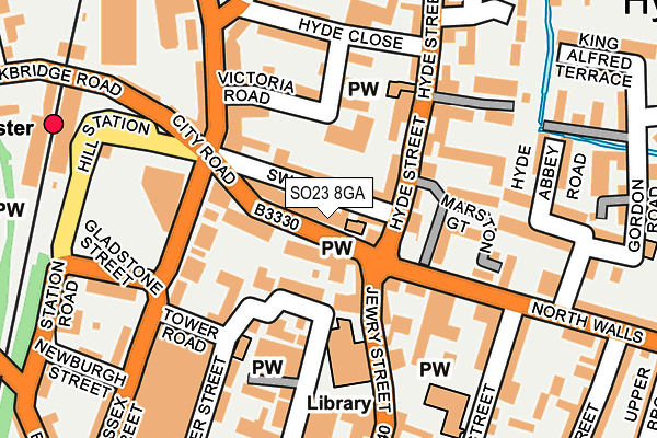 SO23 8GA map - OS OpenMap – Local (Ordnance Survey) SO23 8GA map - OS OpenMap – Local (Ordnance Survey)