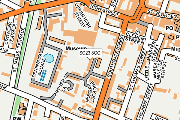 SO23 8GQ map - OS OpenMap – Local (Ordnance Survey) SO23 8GQ map - OS OpenMap – Local (Ordnance Survey)