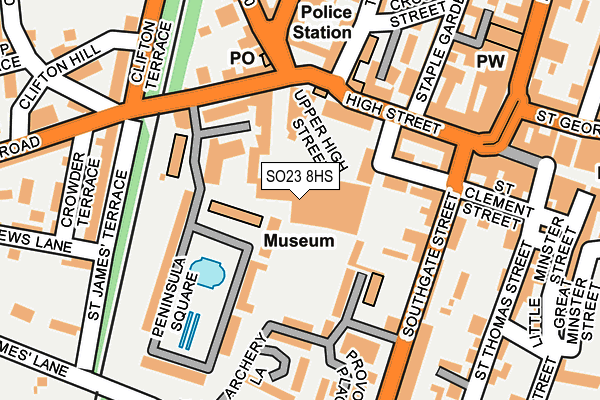 SO23 8HS map - OS OpenMap – Local (Ordnance Survey)
