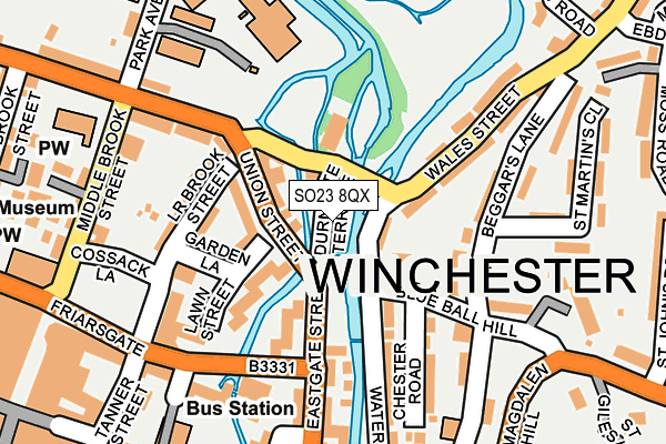 SO23 8QX map - OS OpenMap – Local (Ordnance Survey) SO23 8QX map - OS OpenMap – Local (Ordnance Survey)