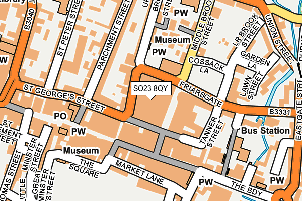 SO23 8QY map - OS OpenMap – Local (Ordnance Survey) SO23 8QY map - OS OpenMap – Local (Ordnance Survey)